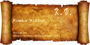 Komka Viktor névjegykártya